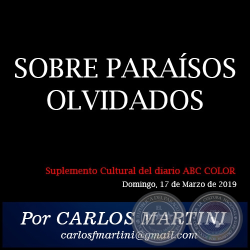 SOBRE PARASOS OLVIDADOS - Por CARLOS MARTINI - Domingo, 17 de Marzo de 2019